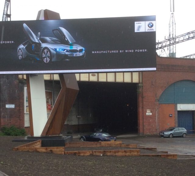 crane-street Digital advertising panel on a bespoke structure at Crane Street, Manchester