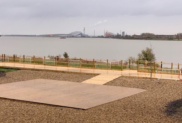 Riverfront decking and fencing