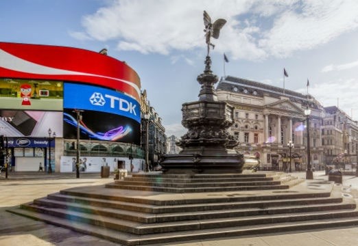 Shaftesbury Memorial Fountain at Piccadilly Circus, London